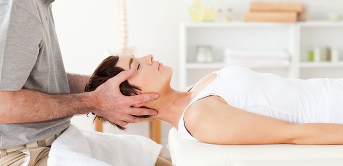 Gentle neck traction at home!